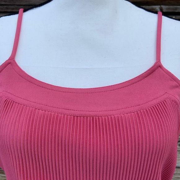 Vintage Joseph Magnin ~ Pink Spaghetti Strap Dress - Picture 2 of 6